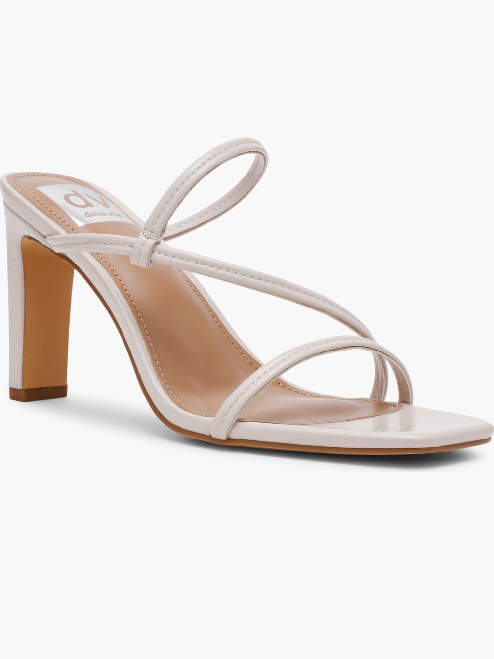 Elegant White Strappy Mid-Heel Sandal